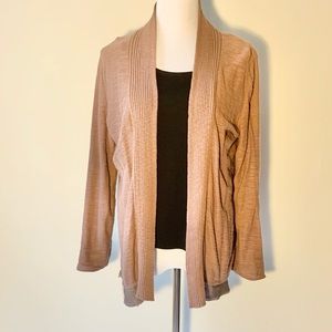 Lauren Conrad blush cardigan, XL crepe bottom trim